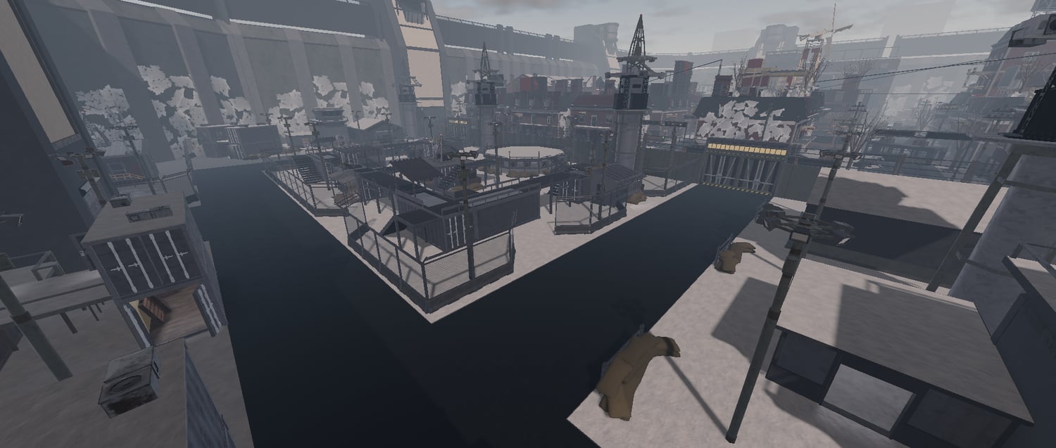 Dark realistic city map in Roblox with blackout atmosphere