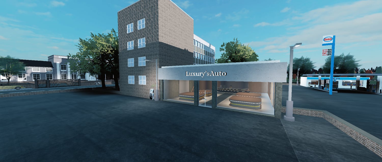 City alleys and main roads in Roblox environment