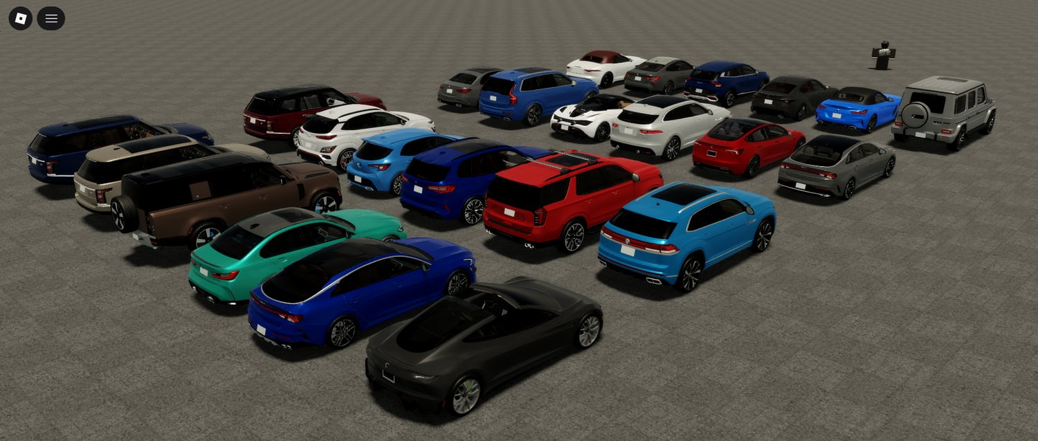 Fully drivable car pack for Roblox games