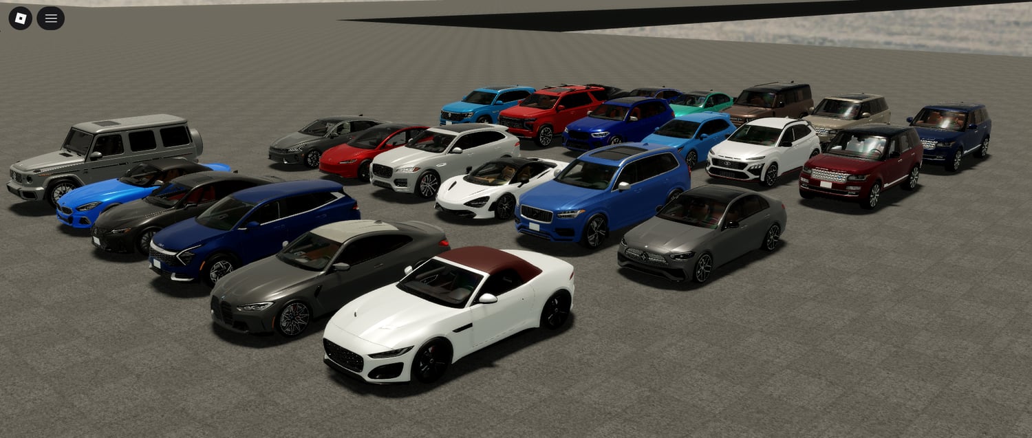 Detailed vehicle models for racing in Roblox