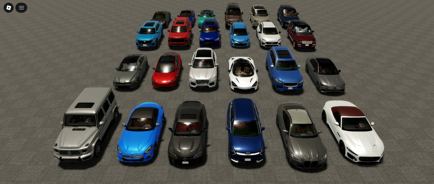 High-quality car interiors and exteriors in Roblox