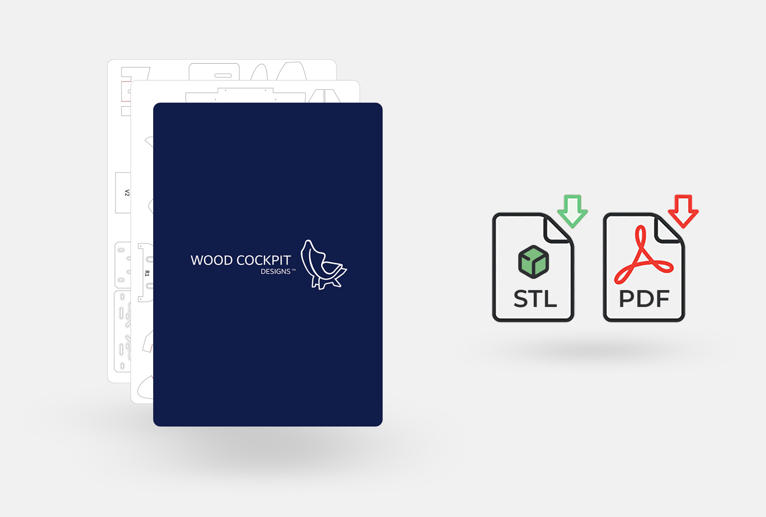 cockpit digital kit including PDF plans build manuals and 3D STL files