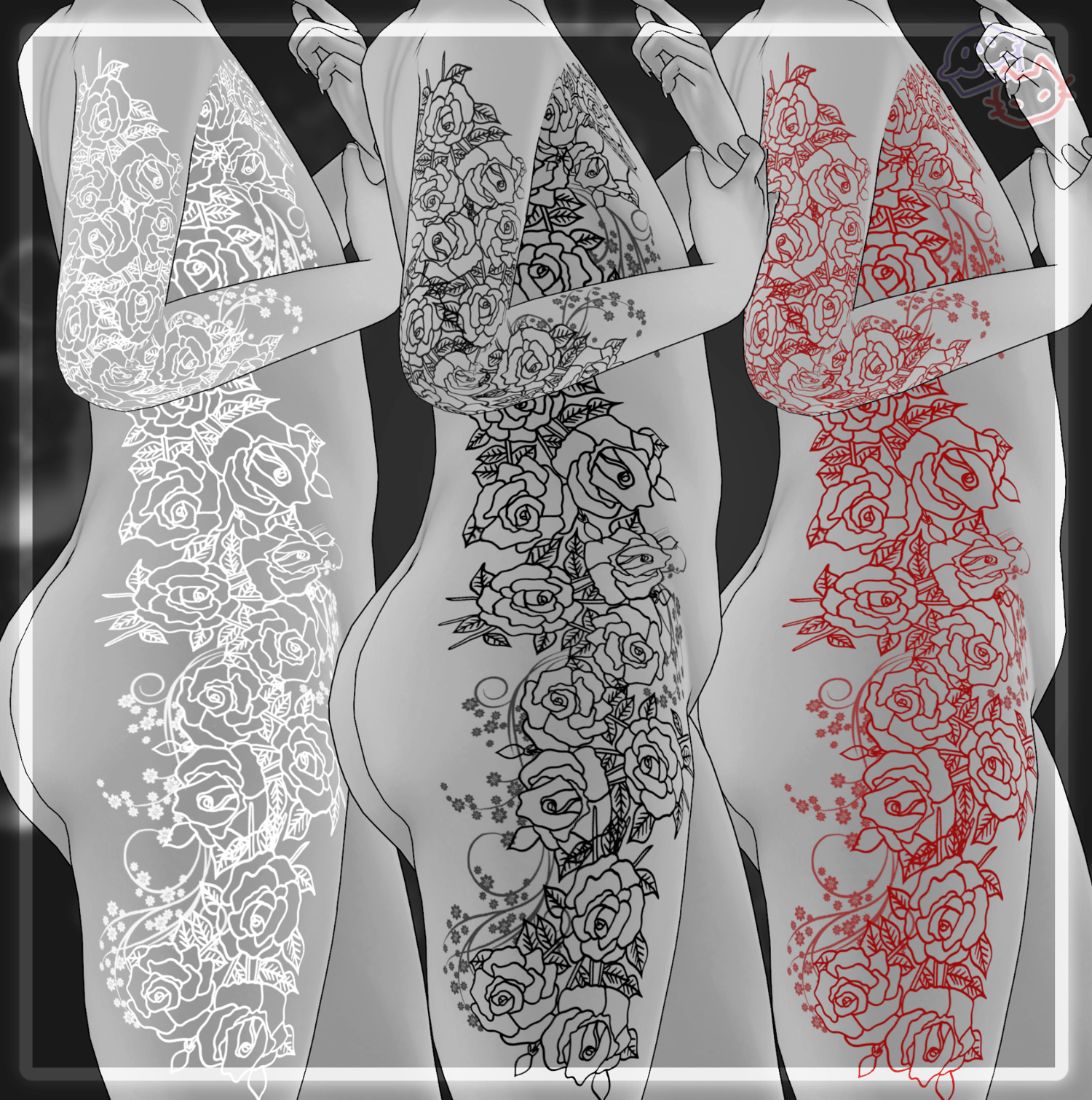 Delicate Rose Tattoos