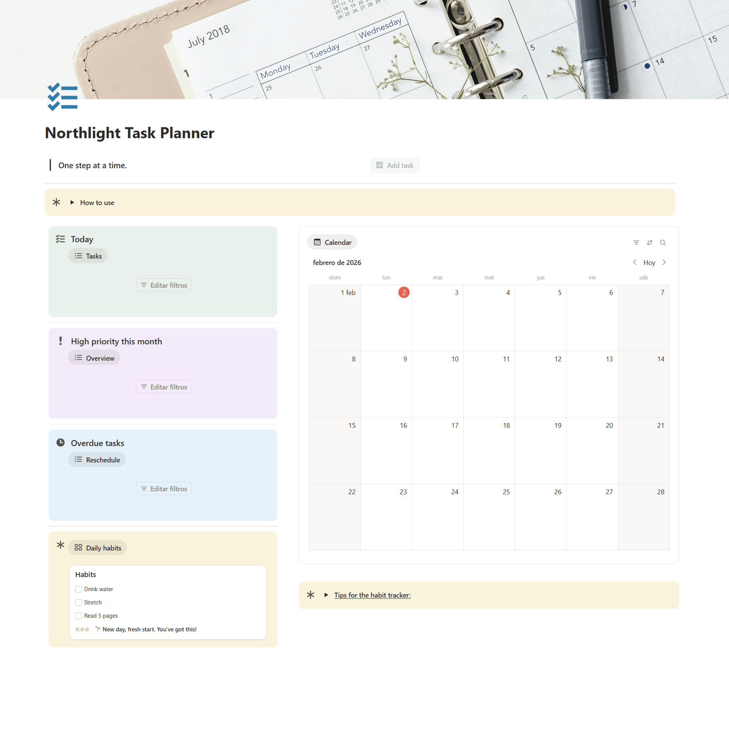 Task Planner — Notion Template
