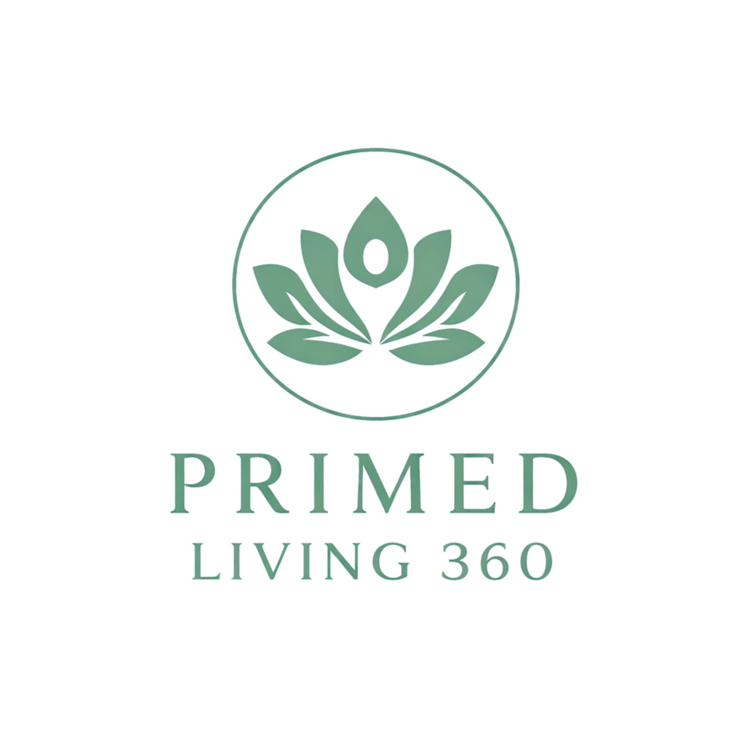 lotus with primed living 360 logo