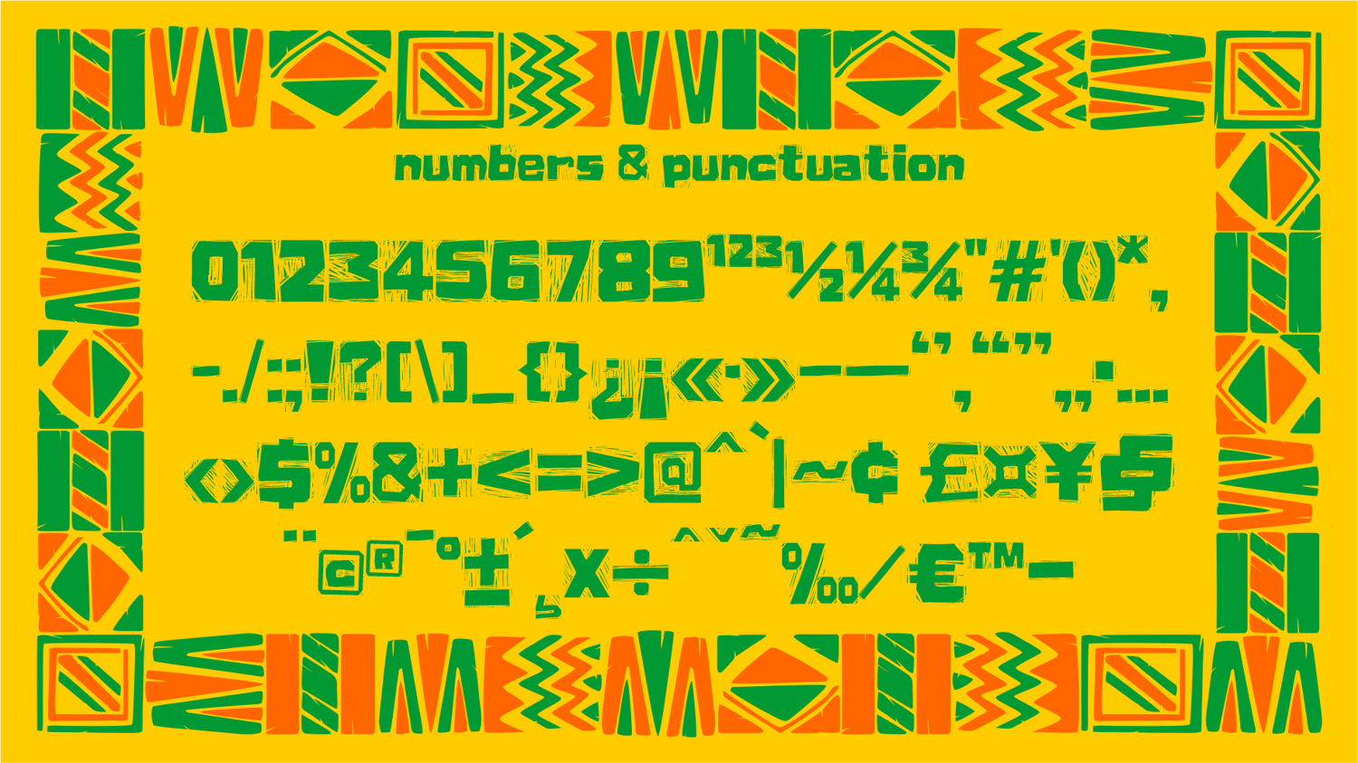 numbers & punctuation
