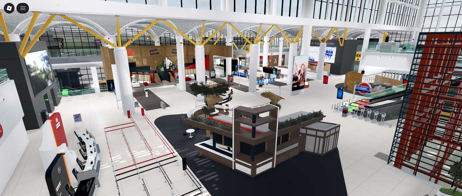 Huge Turkish-style airport terminal in Roblox