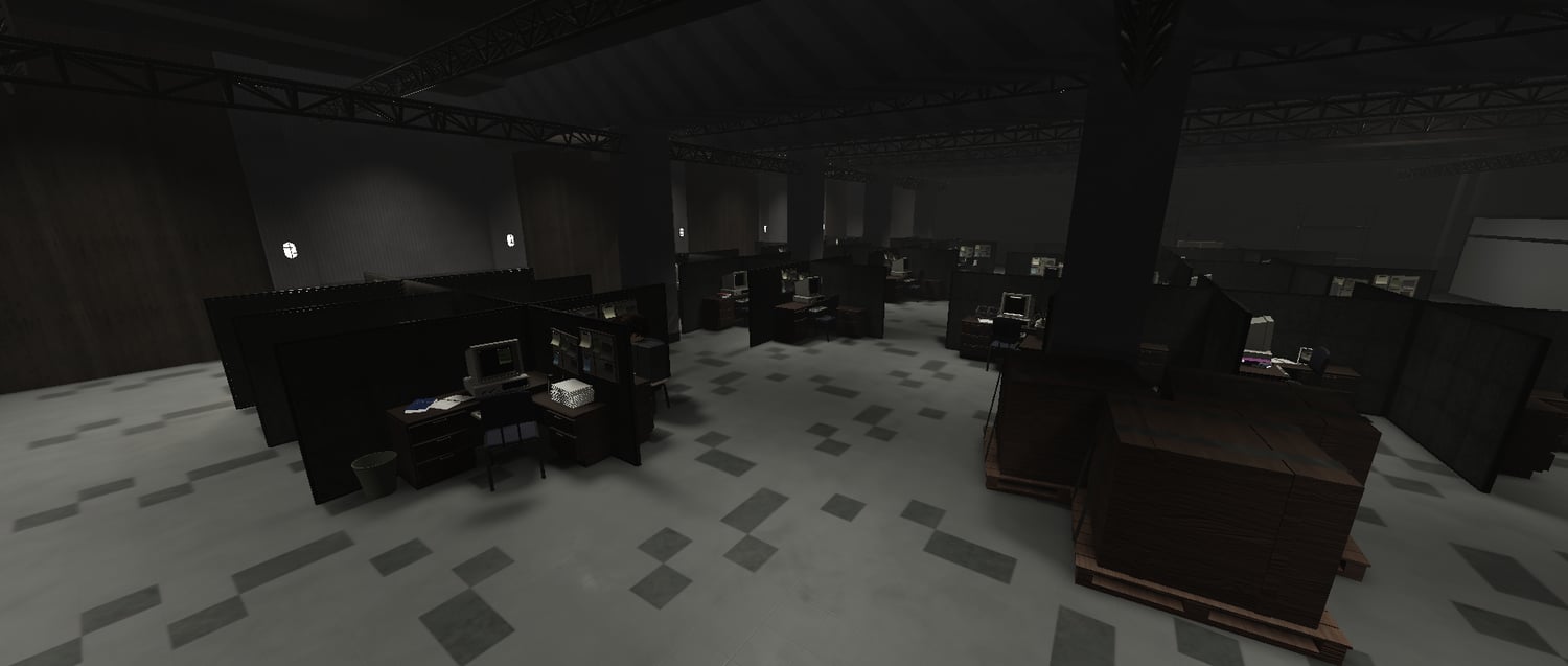 Detailed interior of a Roblox SCP facility