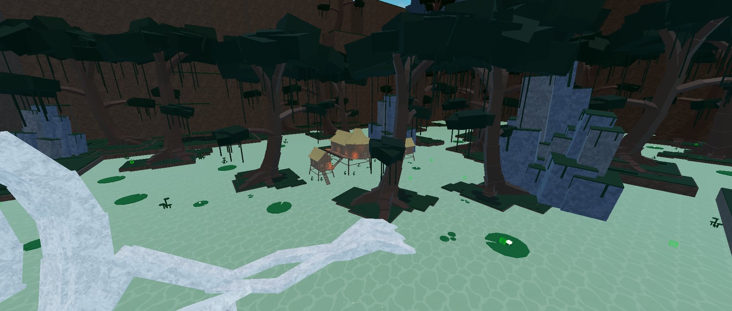 Large open world map with different climates in Roblox