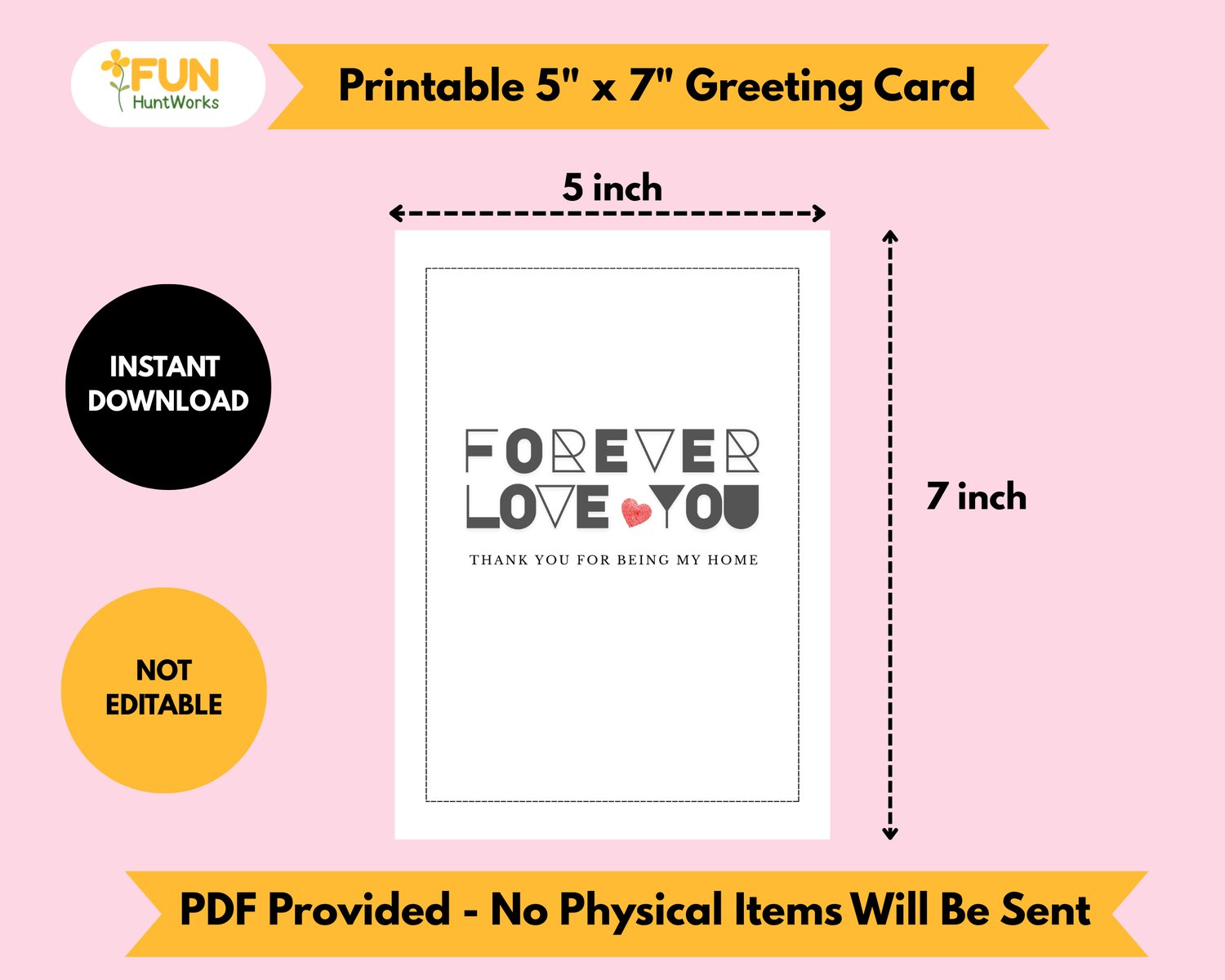 Forever Love You Printable Anniversary Card for Husband or Wife ...
