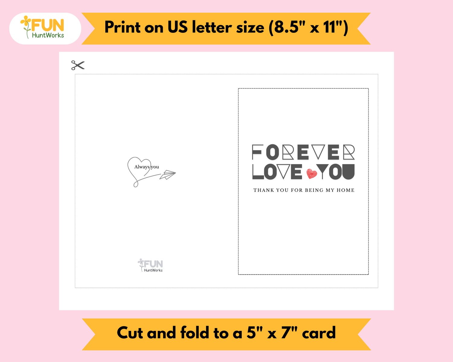 Forever Love You Printable Anniversary Card for Husband or Wife ...