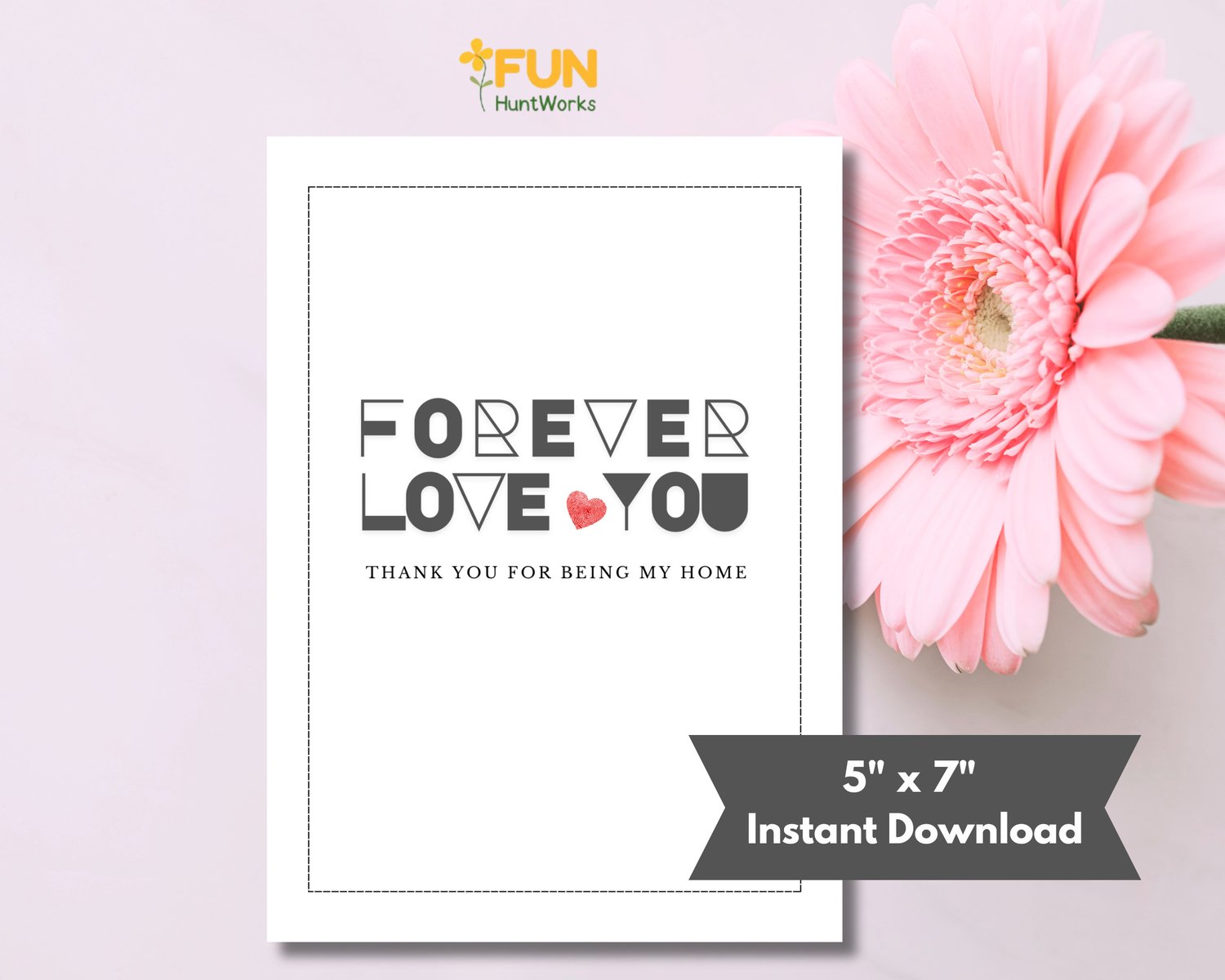Forever Love You Printable Anniversary Card for Husband or Wife ...