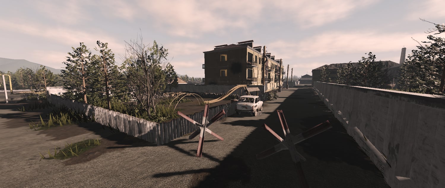 Large-scale abandoned city environment for roleplay