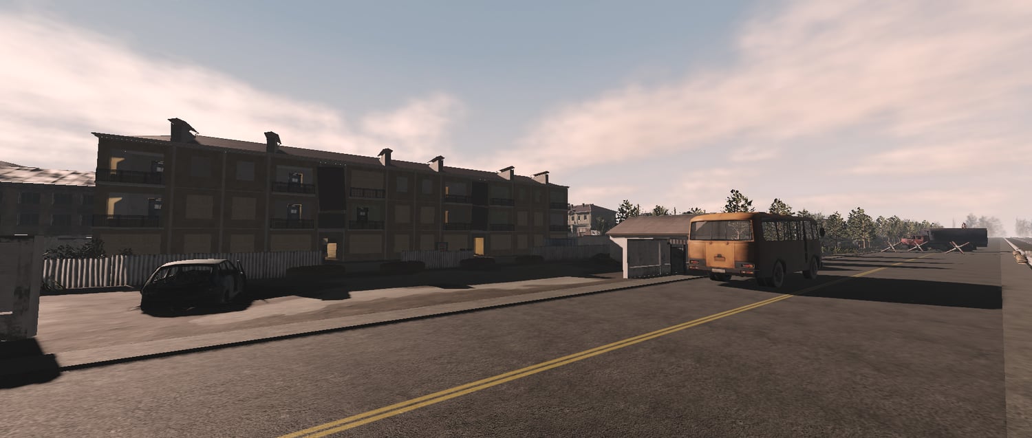 Atmospheric ruined city scene in Roblox