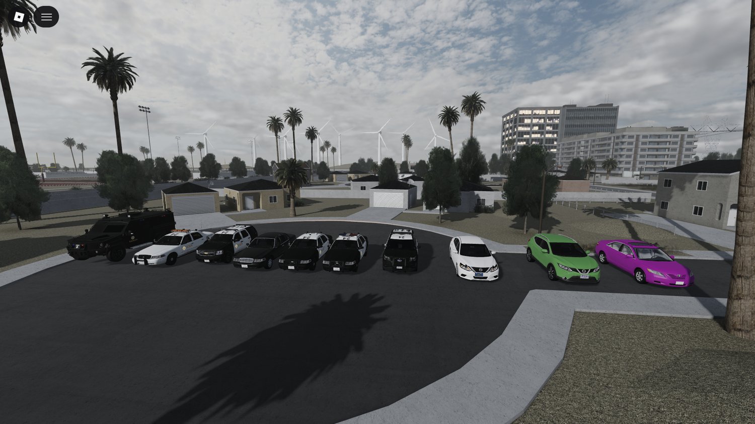 Interior locations inside a Los Angeles–style Roblox map