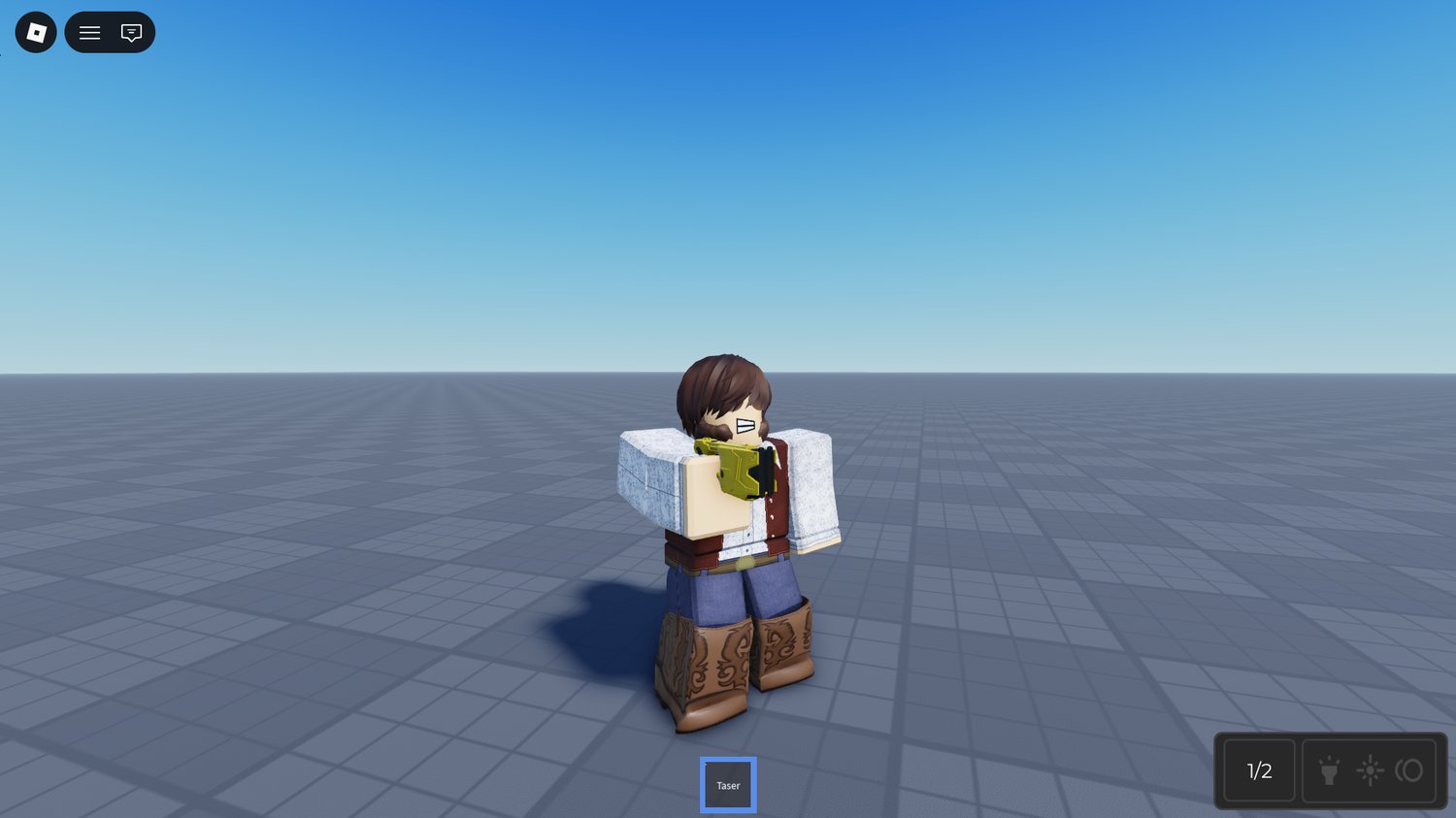 Interactive non-lethal taser in Roblox