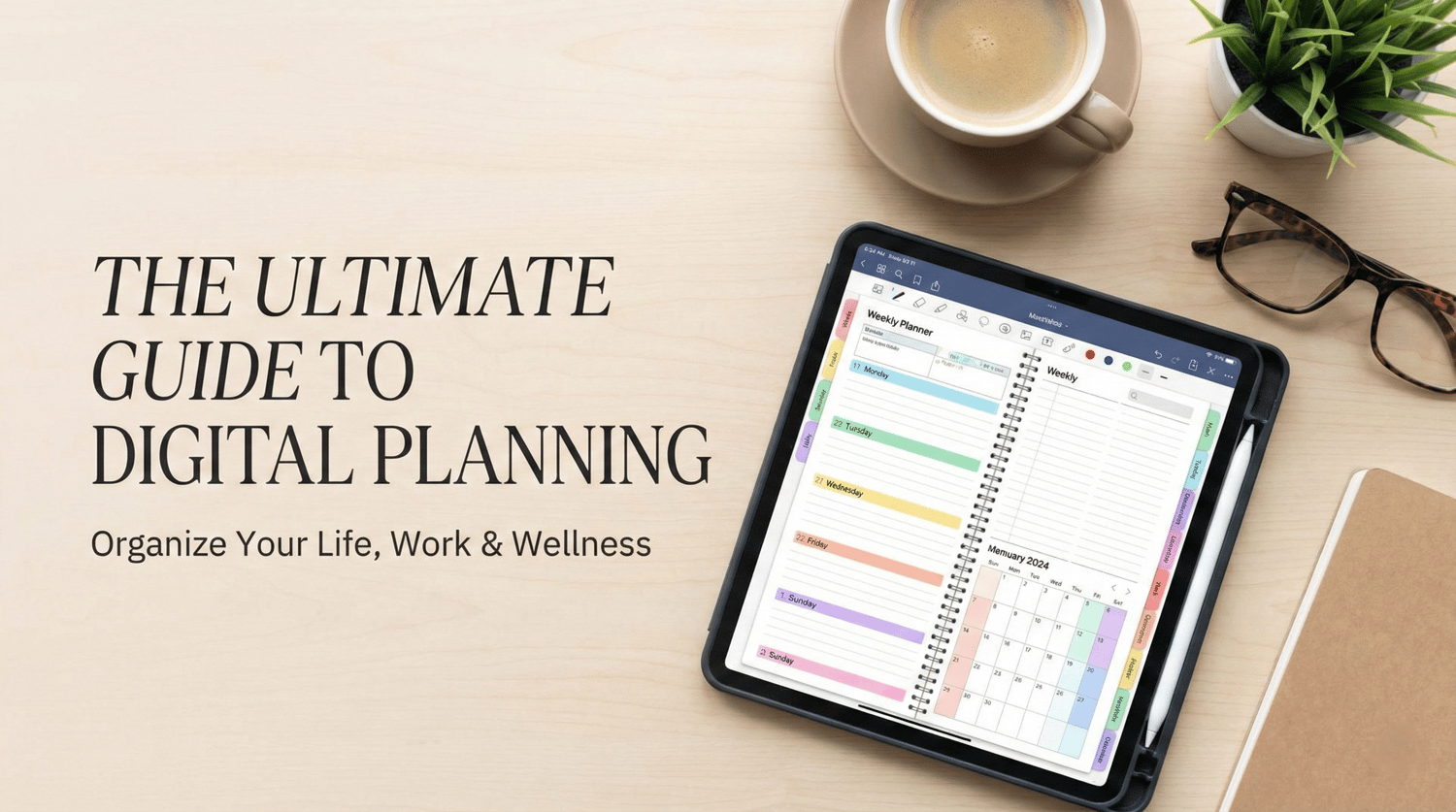 The Ultimate Guide to Digital Planning How to Finally Organize Your Life, Work & Wellness (Without the Overwhelm)