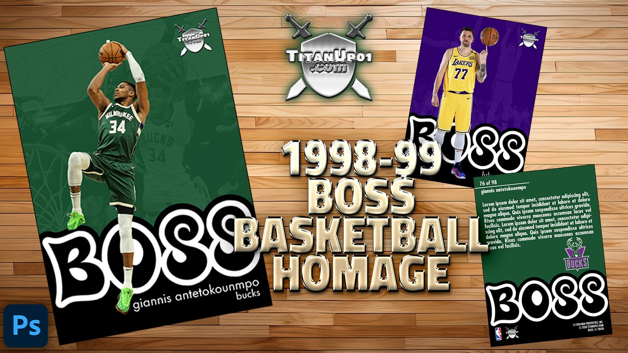 1998-99 Boss Basketball Homage Photoshop PSD Templates