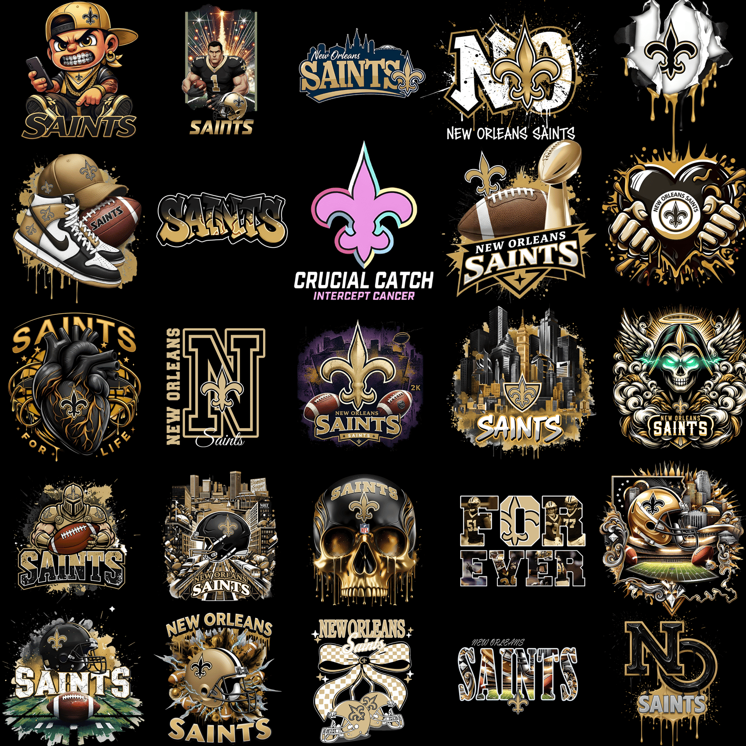25 New Orleans Saints NFL teams designs - Payhip