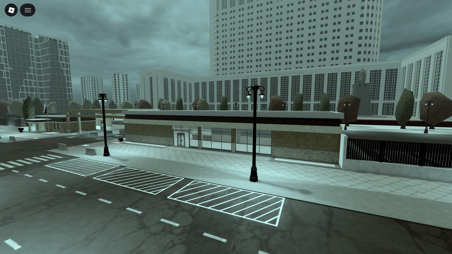 Detailed urban atmosphere inspired by Russia in Roblox