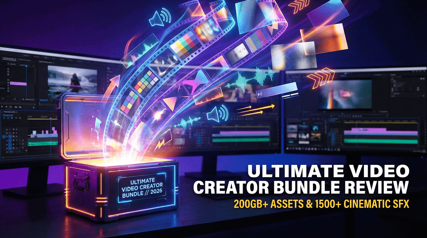 Ultimate Video Creator Bundle, video editing assets 2026, cinematic sound effects library, best video editing bundle, content creator toolkit, royalty free SFX, 200GB editing assets, premiere pro transitions, davinci resolve LUTs, capcut editing assets, final cut pro plugins, cinematic LUTs pack, film grain overlays, light leaks 4k, glitch transitions, video editing sound pack, riser sound effects, whoosh sfx, cinematic impacts, youtube creator bundle, vlog editing pack, reels editing assets, tiktok creator tools, best video effects 2026, freelance editor toolkit, video production assets, motion graphics templates, animated lower thirds, youtube subscribe animation, royalty free music for video, sound design library, foley sounds, ambient soundscapes, horror sfx pack, action movie sound effects, video editing workflow, speed up video editing, color grading presets, vintage film look, vhs overlay effects, matte transitions, zoom transitions, seamless transitions, video editing resources, creative assets for filmmakers, digital product bundle, video editing mega pack, buy video assets, video assets review, best sfx for youtubers, cinematic texture pack, lens flares for video, editing pack for beginners, pro video editing tools, stock video assets, no copyright video effects, video editing master collection, ultimate filmmaker bundle, creative market video assets, motion array alternative, epidemic sound alternative, artlist alternative, video asset library, download video effects, best editing pack 2026, cinematic video maker, professional video editing suite, video post production tools, visual effects pack, sound effects for edits, editing elements pack, drag and drop video effects, overlay effects for edits, text animations for video, social media video assets, vertical video editing tools
