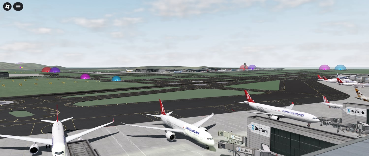 Runway Environment Modern International Airport – Large-Scale Terminal & Runway Environment