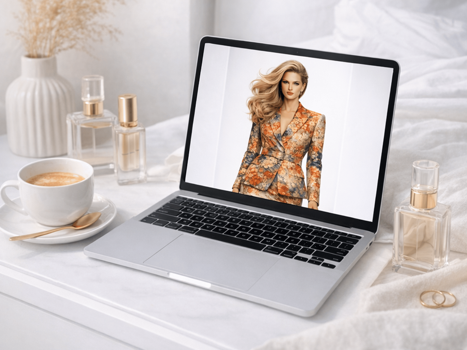 luxury fashion haute couture editorial fashion floral power suit designer womenswear luxury blazer set couture floral suit runway fashion high end fashion design modern femininity power dressing women luxury outfit inspiration fashion editorial aesthetic