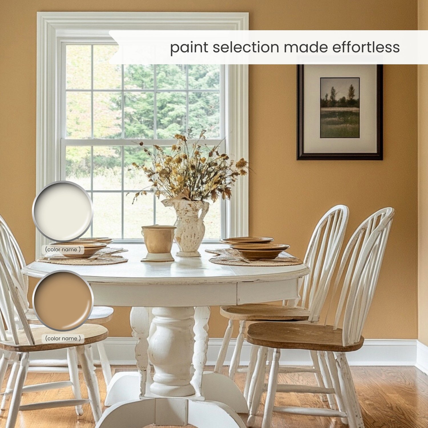 Boho color palette for home interior with Sherwin Williams paint scheme by Lavenia Shash.