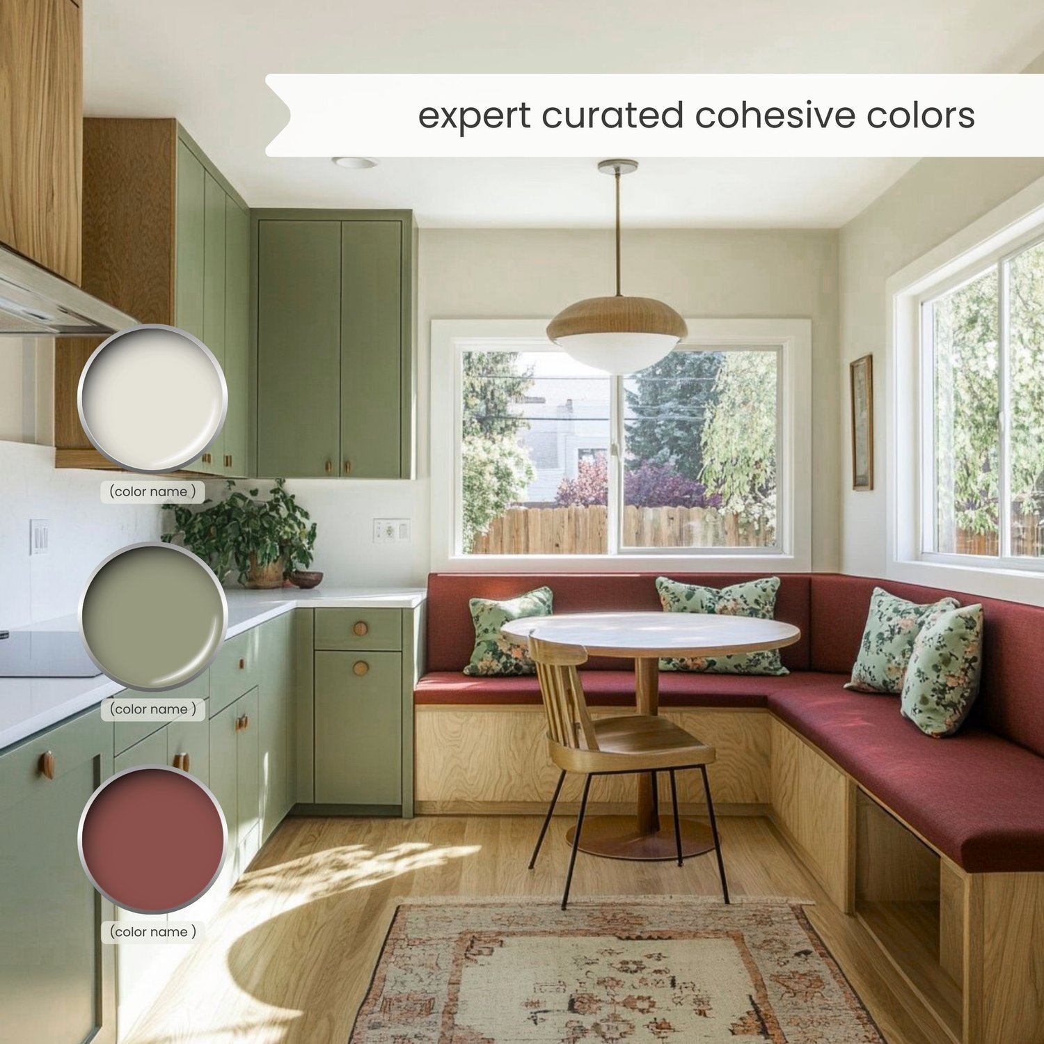 Sherwin Williams Mid Century Eclectic Color Palette For Whole House Interior. Paint Scheme With Jewel Tones For Maximalist and Boho Home Deco.