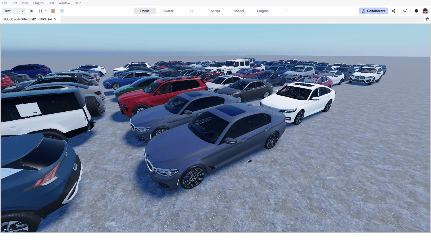 Detailed drivable cars lineup in Roblox