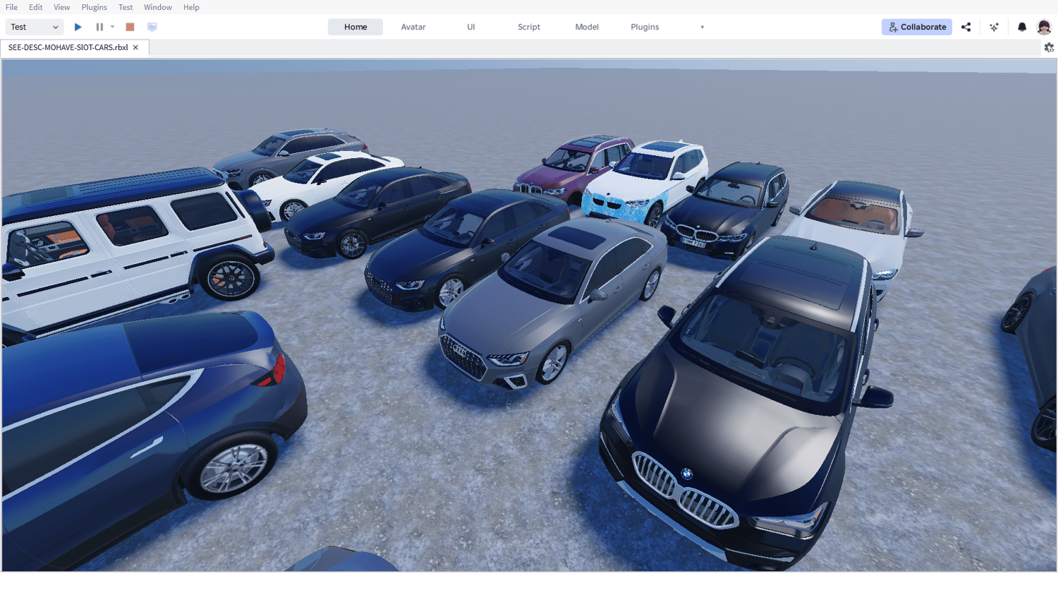 Multiple luxury cars showcased in a Roblox pack