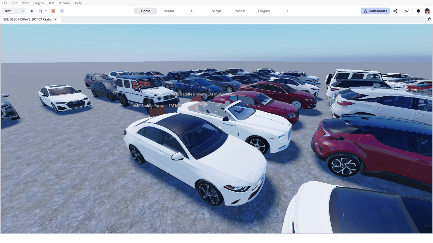 Large pack of drivable luxury cars in Roblox