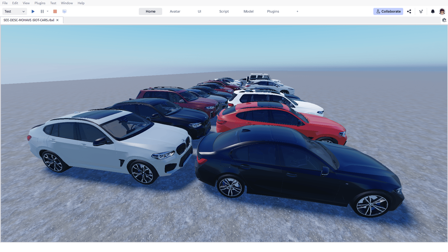 Detailed drivable luxury cars in a Roblox collection