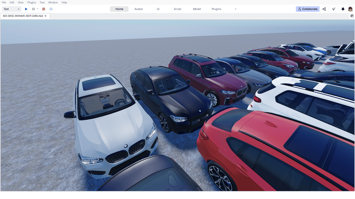 High-end cars showcased in a Roblox garage pack