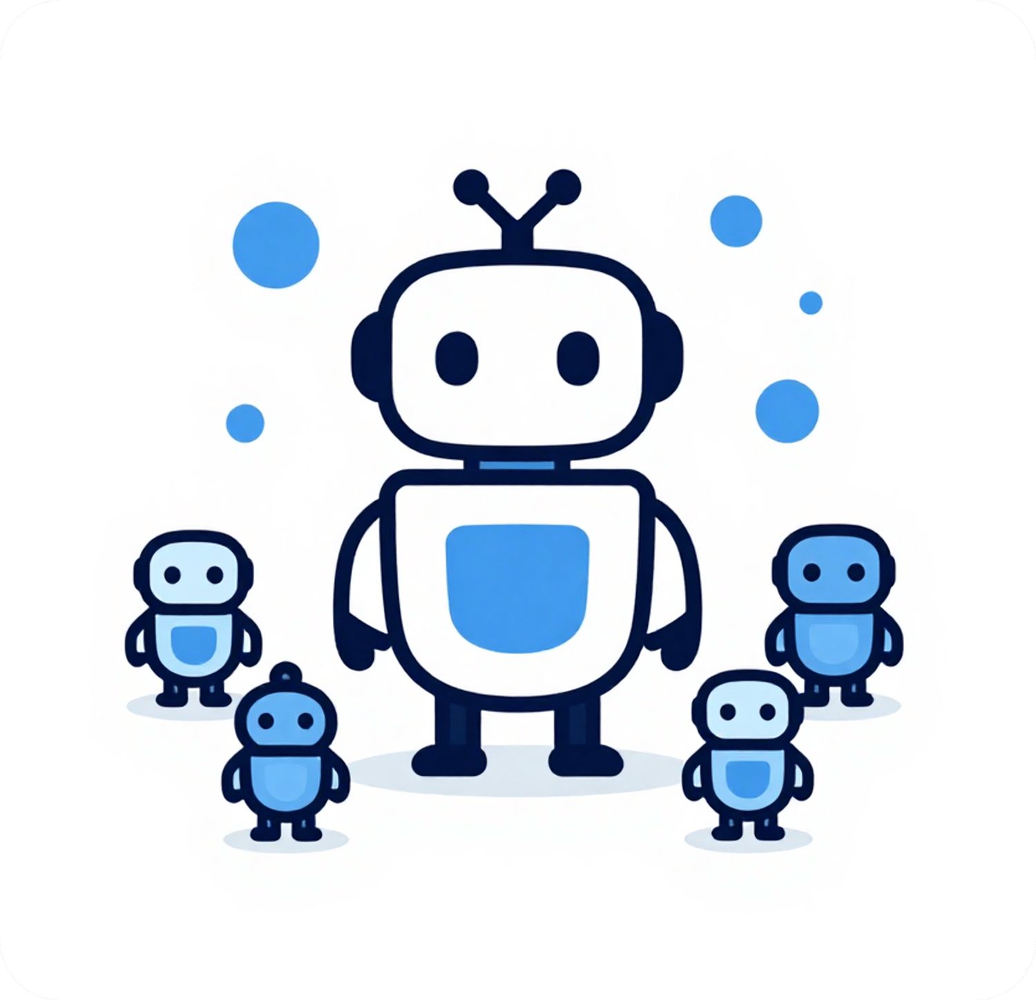 Plusieurs petits robots pour representer le systeme TenmMegabot