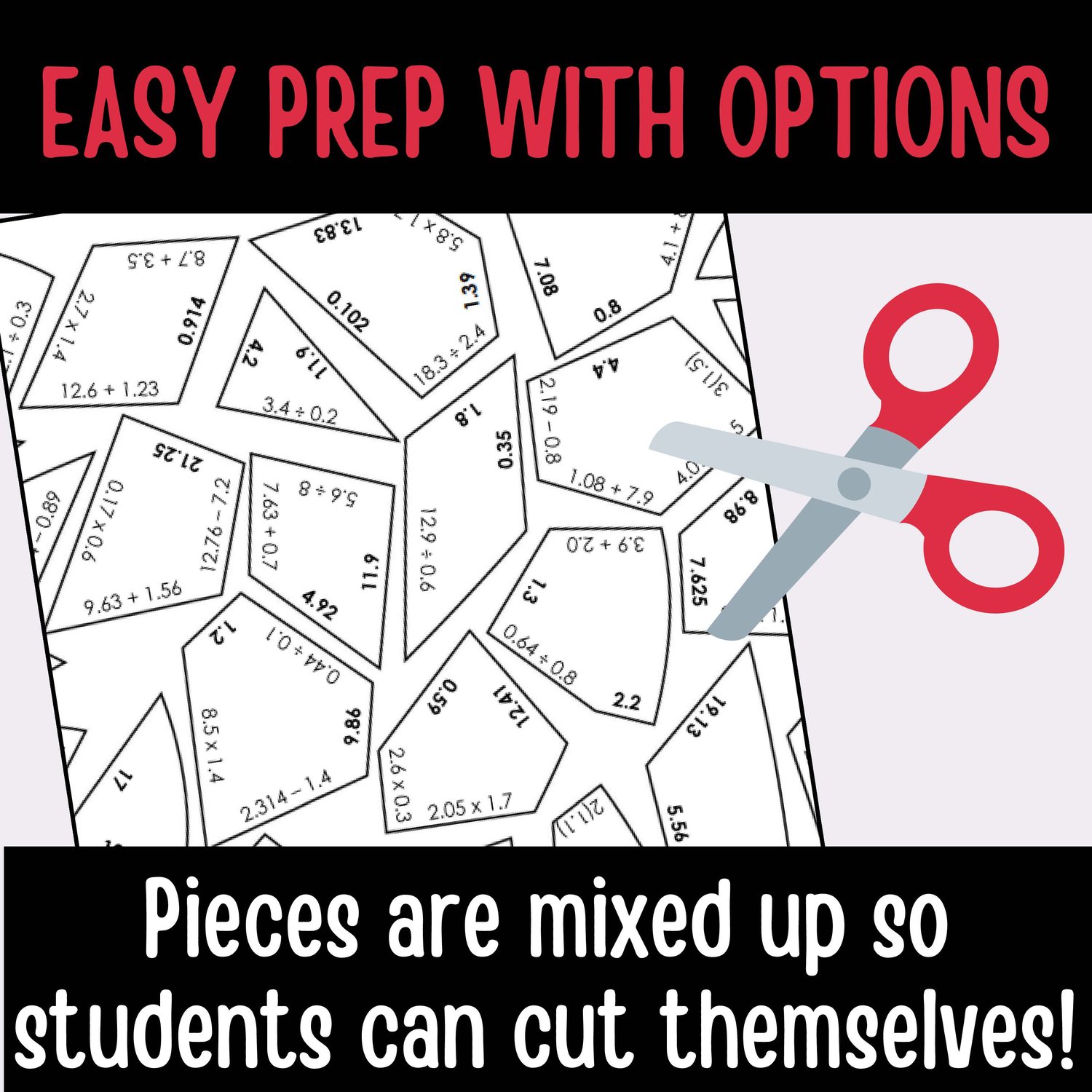 Math Activity HEART PUZZLE: Decimal Operations | Valentines Day | Class Decor