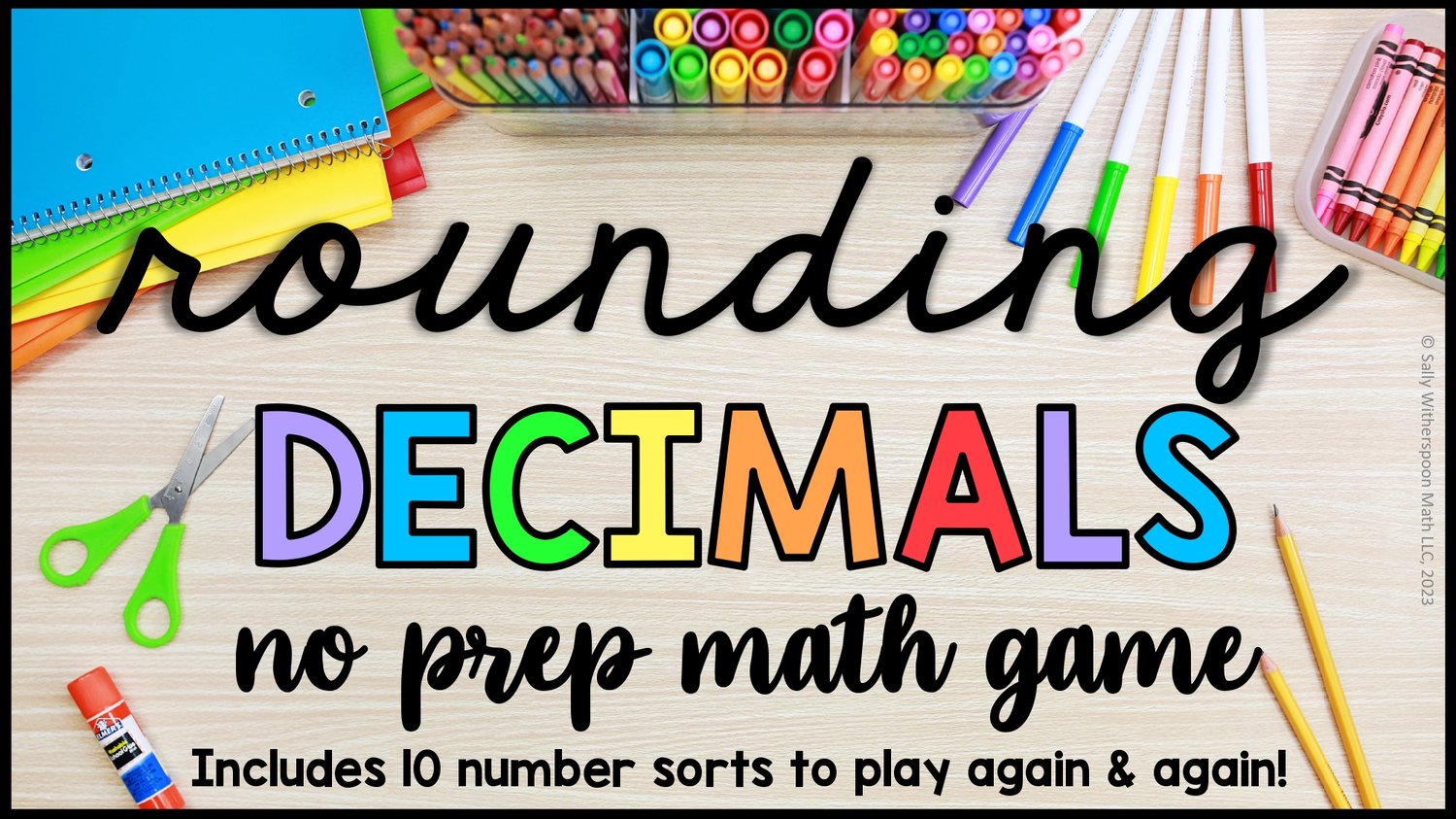 5th Grade Practice Rules Review Round Decimals on a Number Line Place Value Game