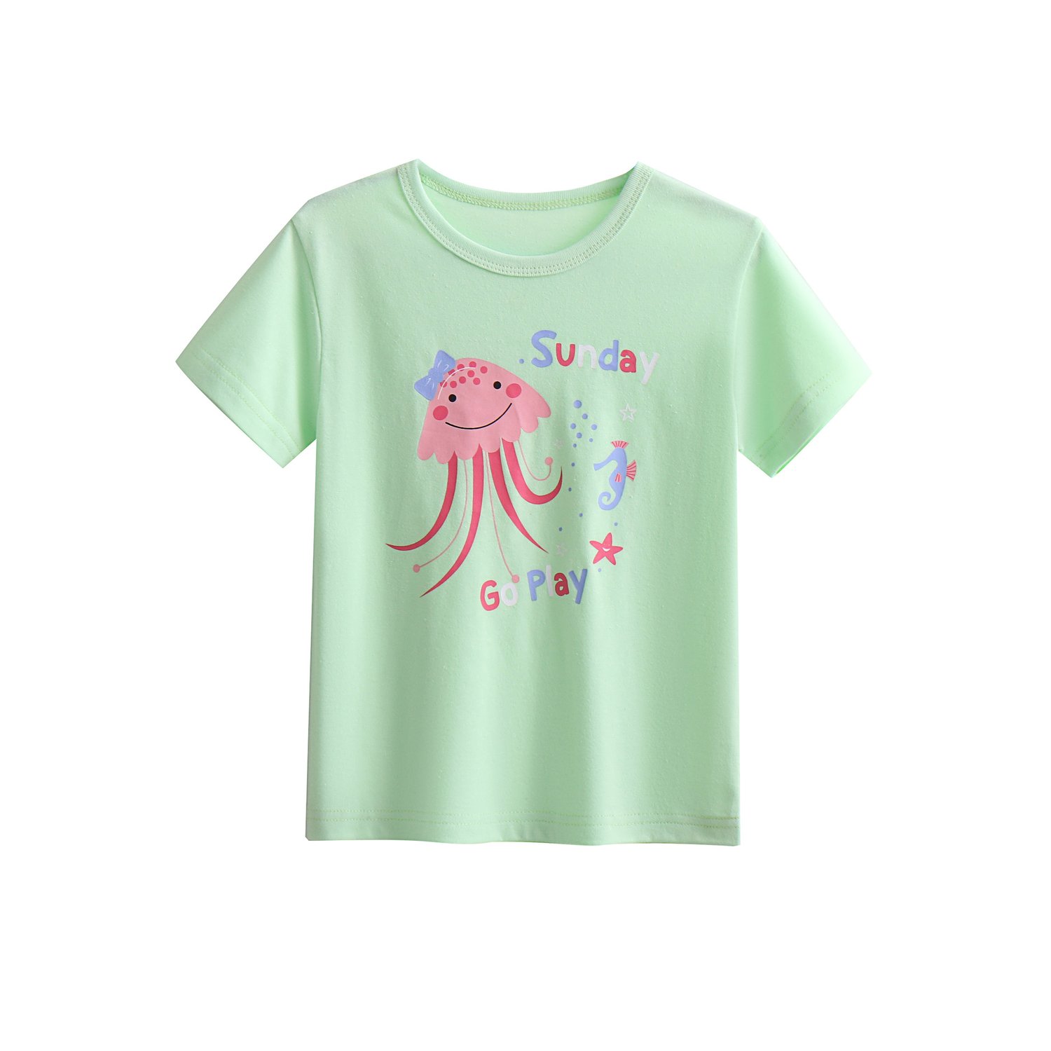 Lightweight cotton girls top with cute animal theme