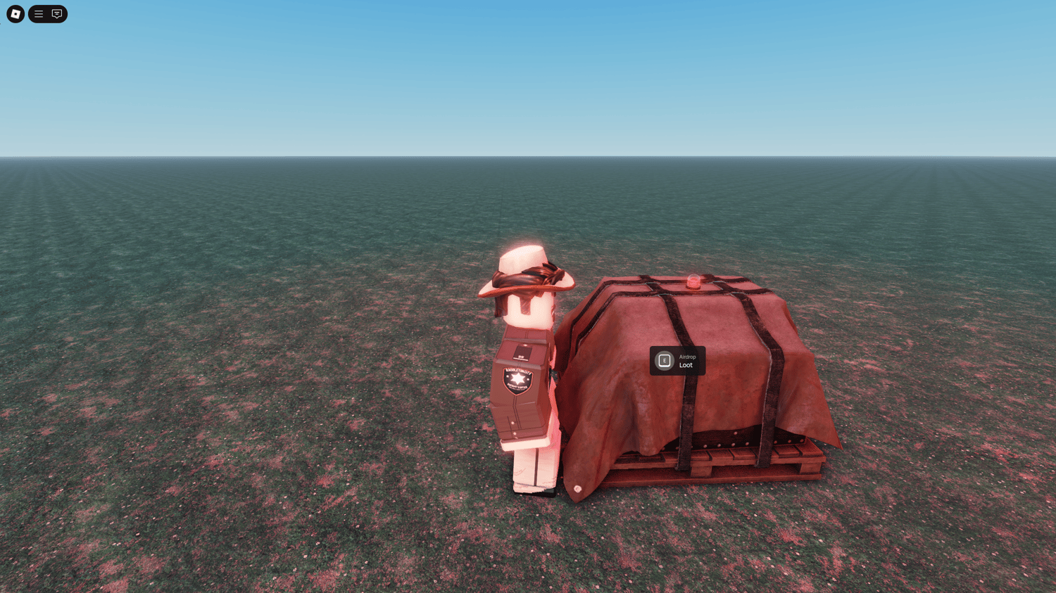Lootable airdrop crate system in Roblox map