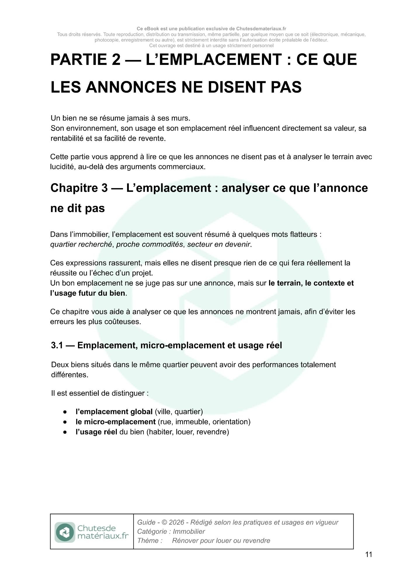 Schéma illustré montrant le processus d’achat d’un bien à rénover, estimation des travaux et objectif de rentabilité