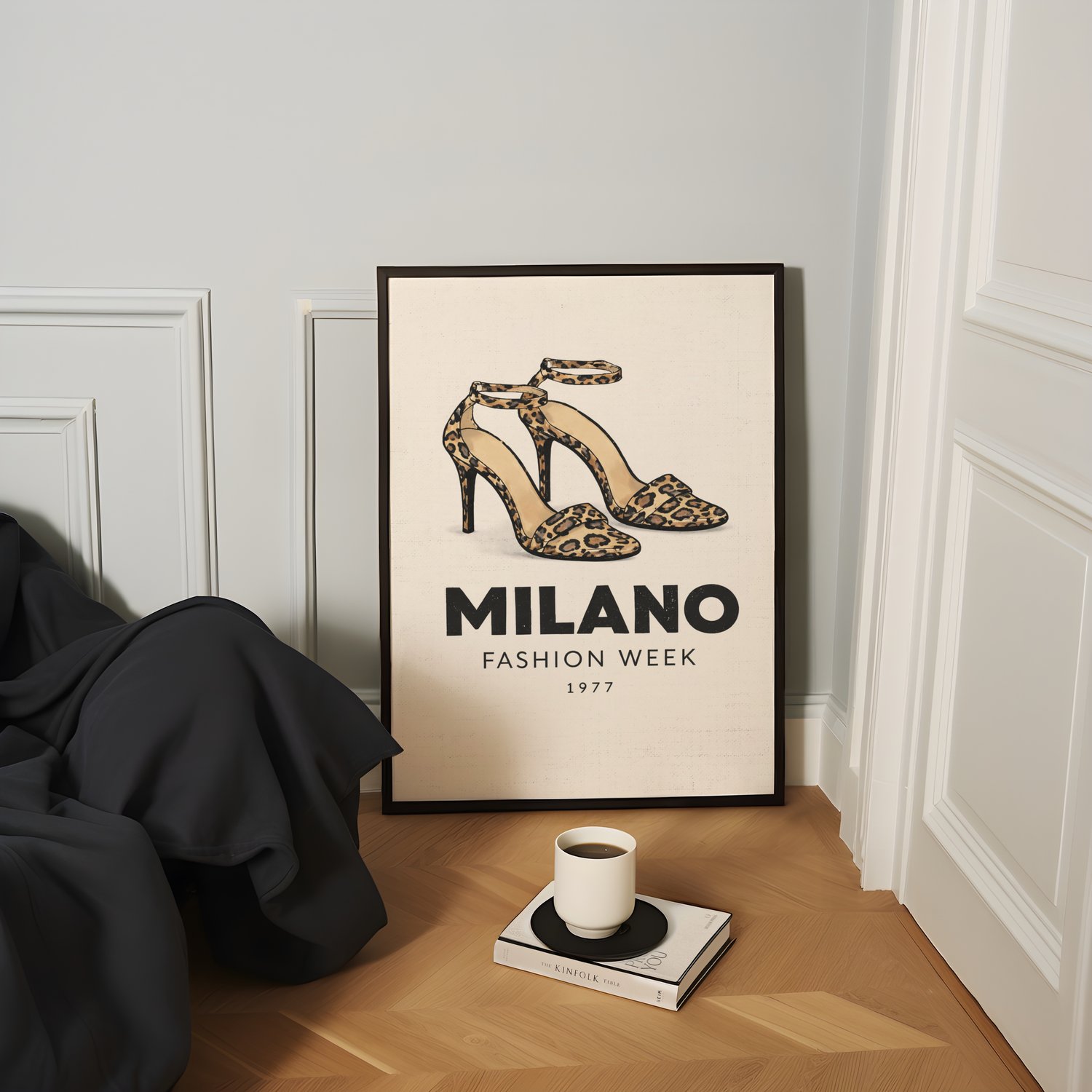 milano fashion week poster, milano fashion week wall art, fashion wall art, leopard heels poster, leopard print wall art, animal print decor, retro fashion poster, vintage fashion print, runway fashion art, y2k wall art, y2k apartment decor, trendy chic a
