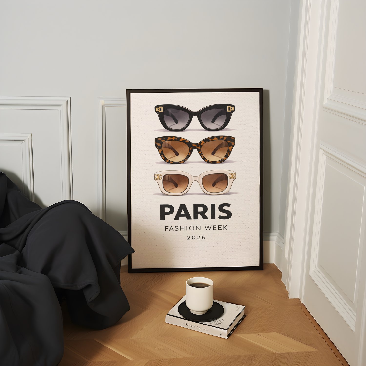 paris fashion week poster, paris fashion week wall art, sunglasses wall art, fashion sunglasses poster, fashion illustration print, fashion wall art, retro fashion poster, y2k wall art, y2k apartment decor, trendy chic apartment decor, editorial wall art,