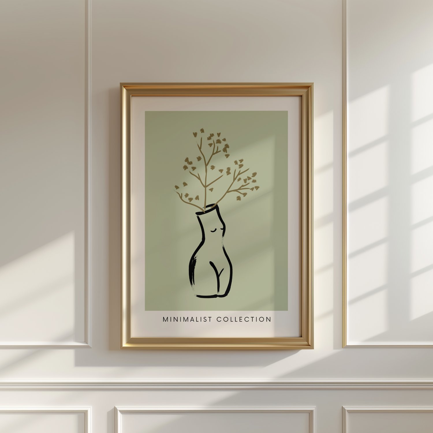 abstract female wall art, minimalist line art woman, botanical line art print, green minimalist wall art, female form illustration, modern abstract wall decor, neutral botanical art, printable minimalist art, contemporary wall art download, Scandinavian w