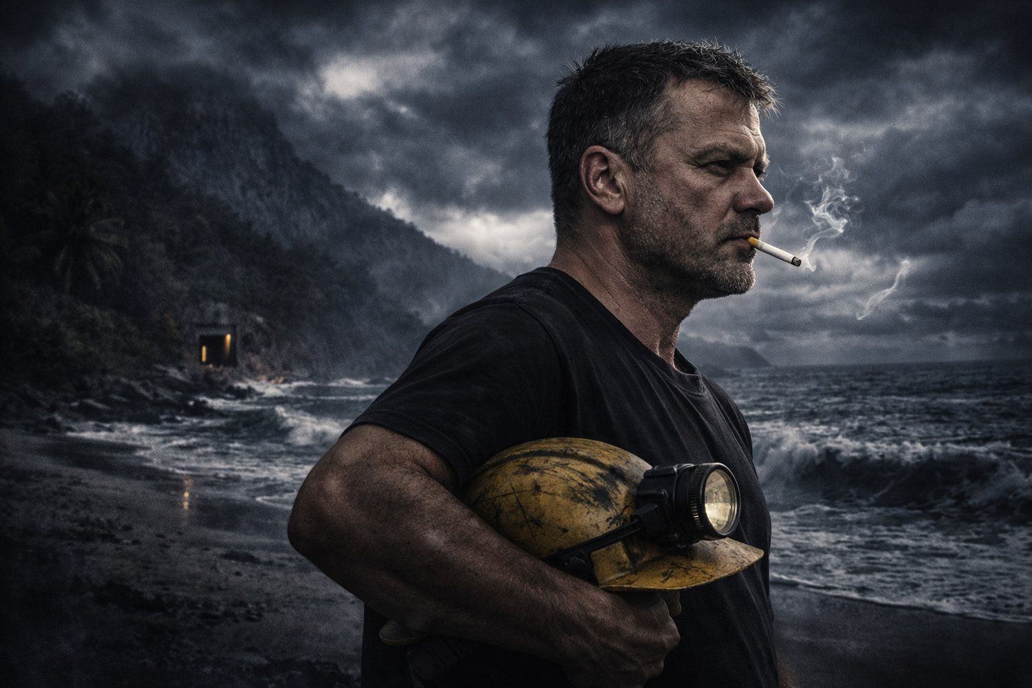 Imagine promoțională pentru thrillerul „Minerul” de Daniel F. Mihoc