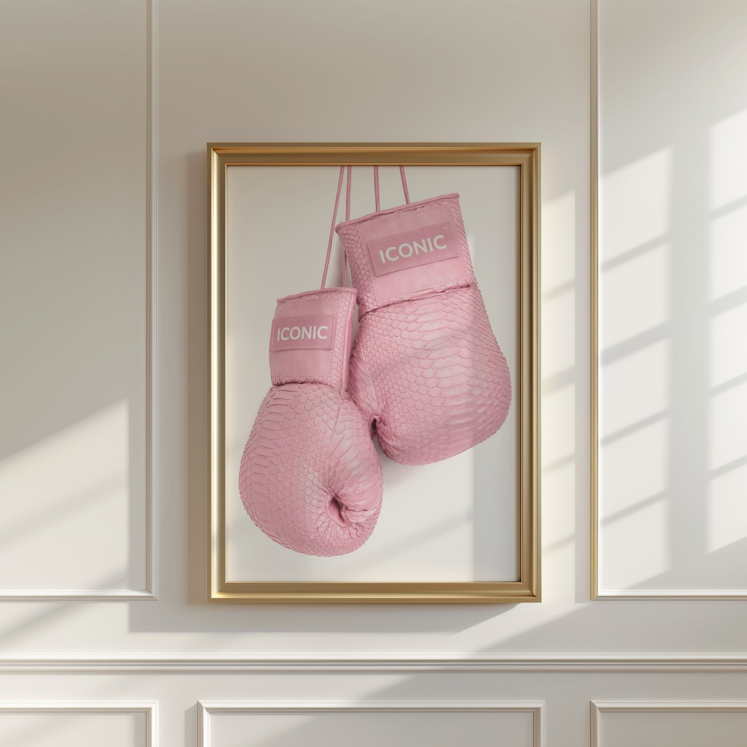 pink boxing gloves wall art, iconic wall art print, fashion boxing gloves poster, feminine gym decor, pink aesthetic wall art, bold fashion art print, modern wall decor printable, home gym wall art, statement wall art download, digital poster art, printab