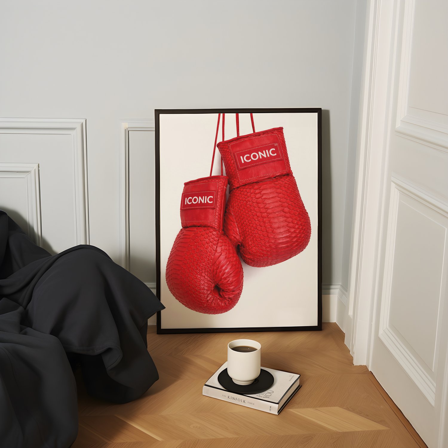 red boxing gloves wall art, iconic wall art print, fashion boxing poster, bold statement wall art, feminine power decor, home gym wall art, printable fashion poster, modern wall art digital download, red aesthetic wall art, luxury style wall art, motivati