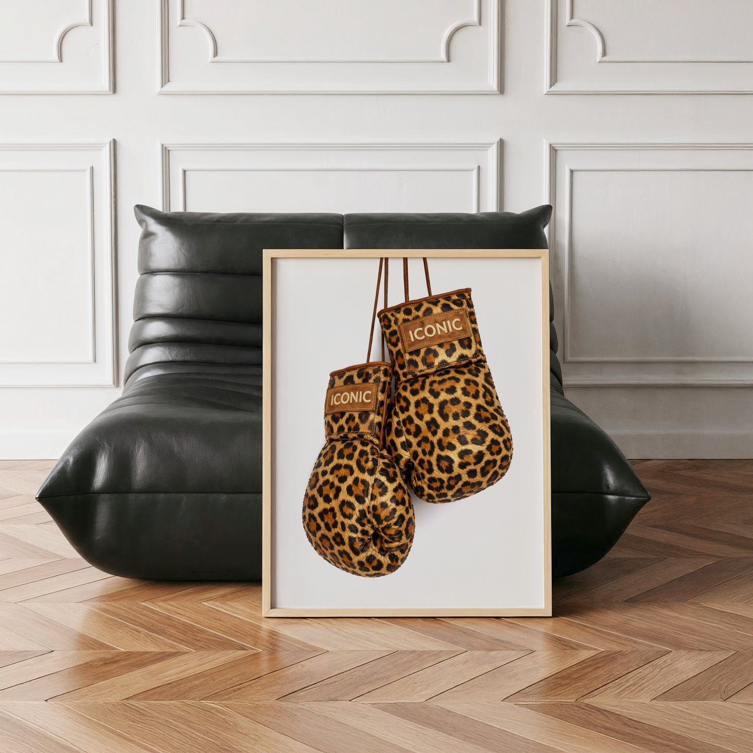leopard wall art, boxing gloves print, fashion wall art, iconic wall decor, designer inspired art, fashion illustration print, bold wall art poster, glam home decor, modern gallery wall art, statement wall print, fashion studio decor, aesthetic wall art, 