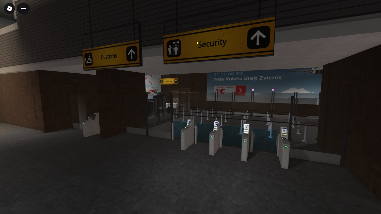 High quality exterior and scenery of Roblox airport