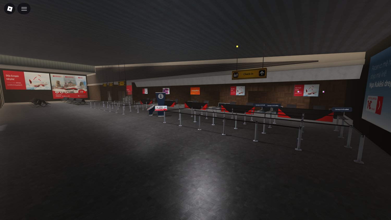 Cafe area inside Kukesi Airport terminal