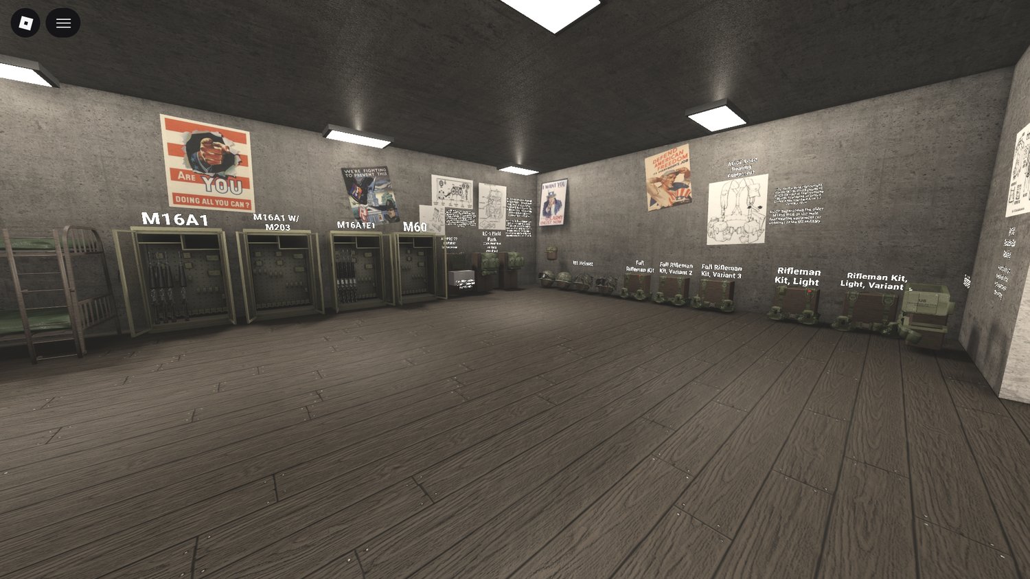 Post-war Roblox map for military missions and RP